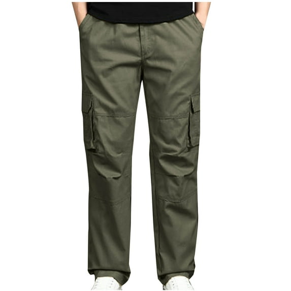 Htigea 2024 Big And Tall Hiking Pants Men's Cotton Cargo Pants Tapered Harem Pants Sport Long Pants Athletic Running Joggers Gym Workout Bottoms M-5XL