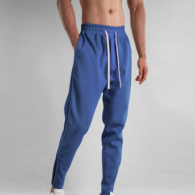 Htigea Clearance 2024 Cinch Bottom Sweatpants for Men Drawstring Joggers Comfort Soft Cotton Jogging Long Pants Elastic Waistband Athletic Running Workout Pants M-3XL