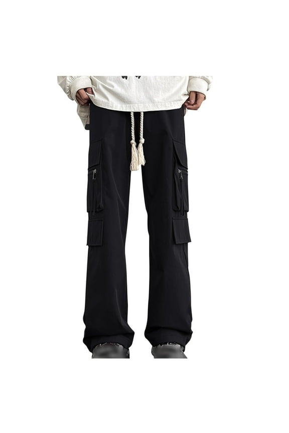 Clearance 2025 Men Baggy Cargo Pants Big & Tall Work Pants Causal Jogger Pants Gym Workout Track Pants Comfortable Slim Fit Tapered Sweatpants with Pockets M-5XL