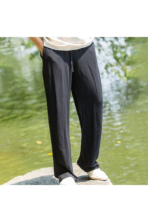 Htigea 2024 Men's Casual Cargo Pants Ripstop Hiking Pants Loose Fit Workout Bottoms Lightweight Track Pants Outdoor Fishing Pants with Pockets L-4XL