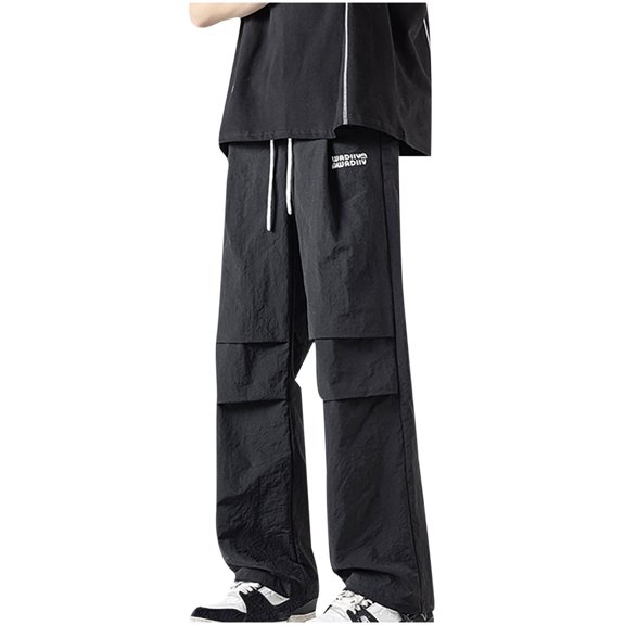 Htigea Clearance 2024 Men's Drawstring Cargo Pants Big & Tall Athletic Sweatpants with Pockets Pants Gym Workout Jogger Pants Running Track Pants M-5XL