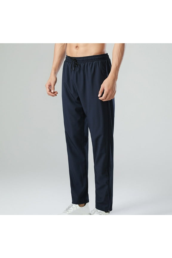 2024 Men's Track Pants Big and Tall Drawstring Sweatpants Pants Athletic Workout Casual Active Joggers Hiking Pants with Zipper Pockets M-6XL