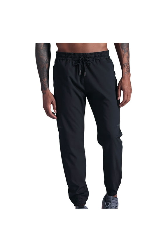 2025 Men's Workout Sweatpants with Pocket Casual Solid Color Gym Jogger Pants Drawstring Sweat Running Pants Lightweight Fitness Pants M-3XL