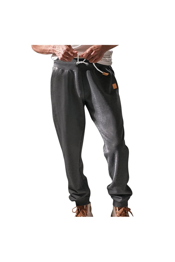 Clearance 2024 Mens Fleece Cargo Jogger Sweatpants for Adult Drawstring Loose Fit Joggers Sweat Pants with Pockets M-3XL