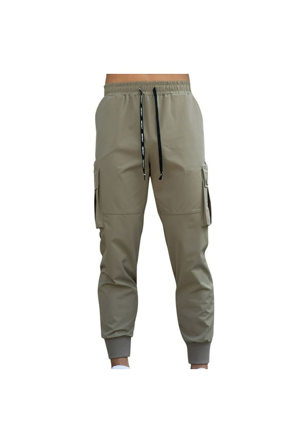 2024 Mens Nylon Cargo Pants Resistant Waterproof Hiking Pants Outdoor Ripstop Wrinkle-Free Tactical Pants Slim Fit Solid Color Casual Work Pants with Pocket M-3XL