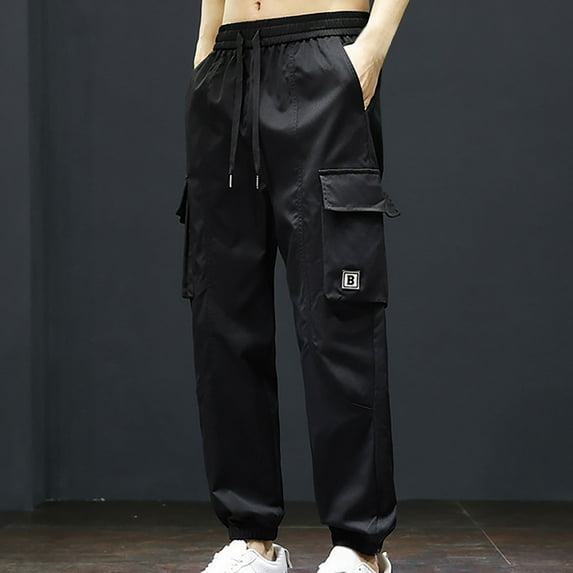 Htigea 2024 Young Adult Cargo Pants Outdoor Performance Military Tactical Pants Comfort Elastic Waist Hiking Pants for Workout Running Track Jogging M-4XL