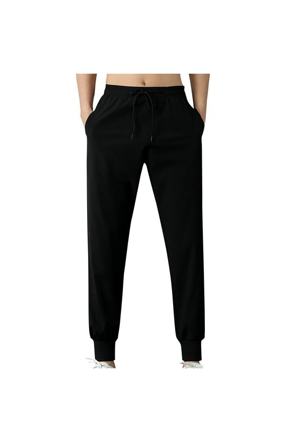 2025 Men's Ice Silk Lounge Pants Ultra Soft Drawstring Sweatpants Elastic Waisted Athletic Pants Drawstring Bottoms Straight Leg Home Pajama Pants M-5XL