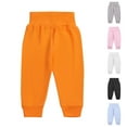 thumbnail image 1 of Htigea Baby Boys Gitls Toddler Jogger Pants Unisex Baby Clothes, Soft, Comfortable Cotton for Newborn and Toddler Orange,0 Months, 1 of 3