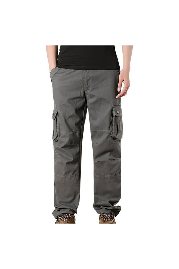 Htigea Big and Tall Tactical Pants 2024 Fall Cargo Pants Men's Tactical Pants Outdoor Travel Hiking Pants Stretch Slim Fit Work Pants with 6 Pockets XS-6XL