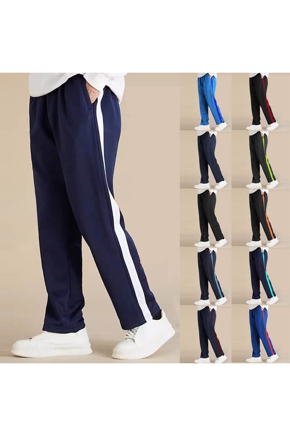 Htigea Boys Lightweight Jogger Pants Youth Kids Hiking Pants Active Athletic Pants with Pockets Red,8 Years