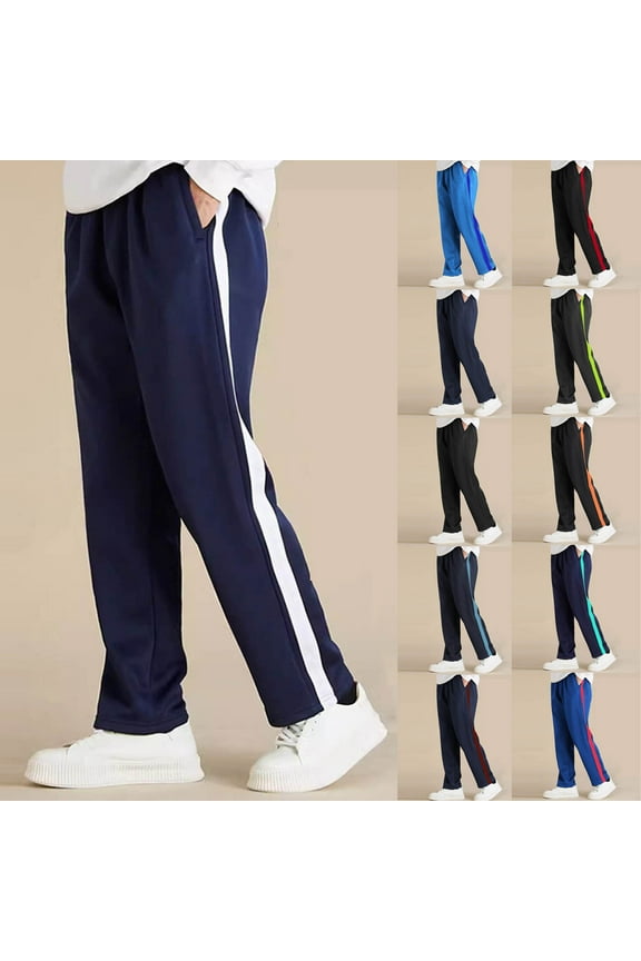 Htigea Boys Lightweight Jogger Pants Youth Kids Hiking Pants Active Athletic Pants with Pockets Today Sales Black,10 Years