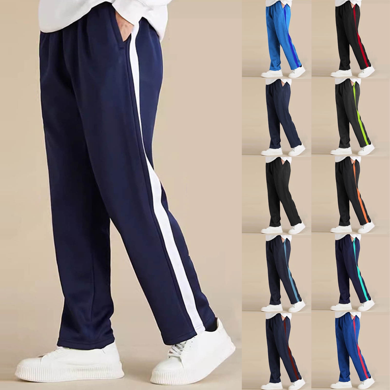 Kids Varsity Style Jogger Pants – Sky Blue Cotton Trousers
