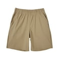 thumbnail image 1 of Htigea Boys Running Shorts Quick Dry Lightweight Athletic Shorts with Pockets for Workout Gym Training Outdoor Khaki,14 Years, 1 of 4