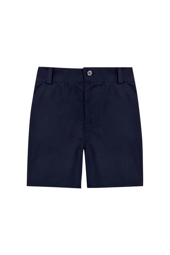 Htigea Boys School Uniform Flat Front Shorts Stretch Performance Kids Dress Casual Running Athletic Summer Shorts Clothes with Pockets Navy,11-12Years