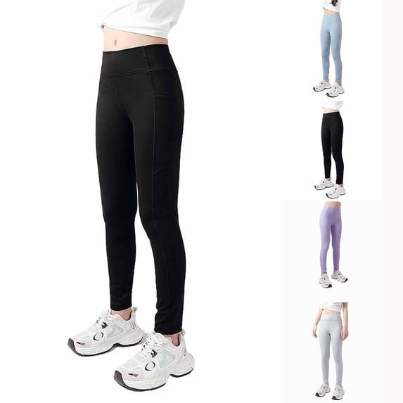 Htigea Clearance Girls Active Leggings Full Length Performance Yoga Pants Today Sales Blue,160
