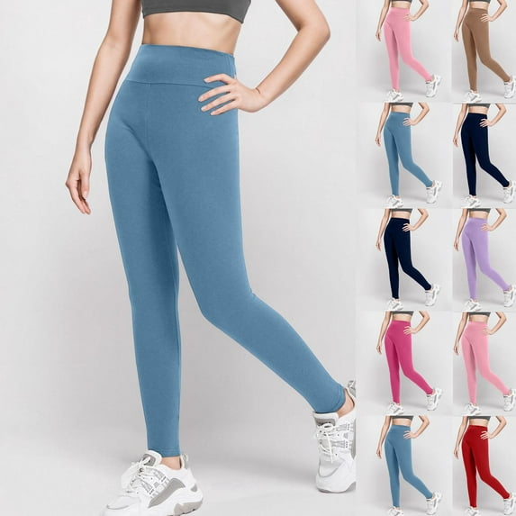 Htigea Clearance Girls Athletic Leggings with Pockets Yoga Workout Active Leggings Pants for Teen Girls Navy,5-6 Years