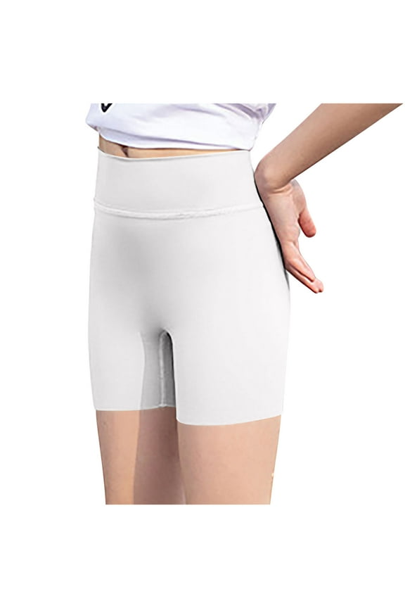 Girls Athletic Shorts Kids Workout High Waisted Volleyball Shorts Yoga Dance Gymnastics Shorts Clearance Sale White,11 Years