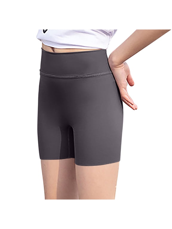 Htigea Girls Athletic Shorts Kids Workout High Waisted Volleyball Shorts Yoga Dance Gymnastics Shorts Dark Gray,11 Years