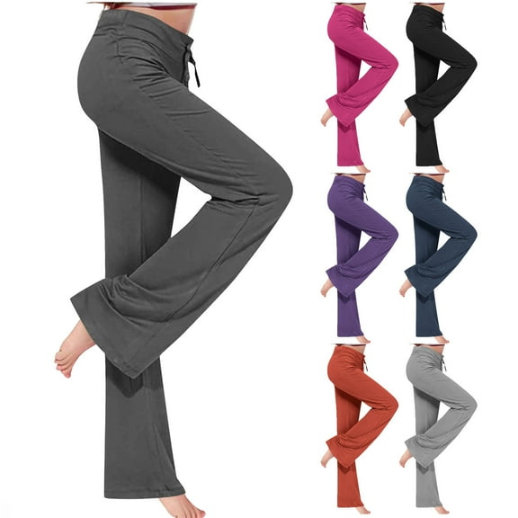 Htigea Girls Bootcut Yoga Pants with Pockets - High Waist Flare Workout Dance Leggings for Teen Girls Black,9 Years