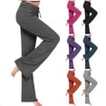thumbnail image 1 of Htigea Girls Bootcut Yoga Pants with Pockets - High Waist Flare Workout Dance Leggings for Teen Girls Navy,13 Years, 1 of 6