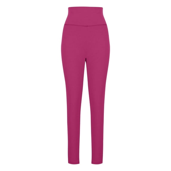 Htigea High Waisted Leggings for Women - No See Through Tummy Control Cycling Workout Yoga Pants Hot Pink S