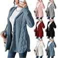 thumbnail image 1 of Htigea Hooded Cardigan for Women, Oversized Sweatshirt Fuzzy Fleece Blanket Hoodie Jacket Gray XL, 1 of 6
