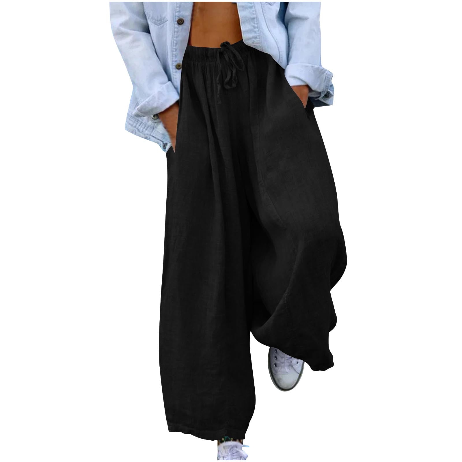 Scoop Women's and Women's Plus Crepe Wide Leg Trousers, 32