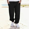 thumbnail image 1 of Htigea Clearance Men Drawstring Sweatpants Big and Tall Joggers Pants Casual Cotton Chino Cargo Pants Workout Sweat Long Trousers M-3XL, 1 of 8