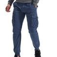 thumbnail image 1 of Htigea Clearance Men's Athletic Pants Cotton Ripstop Tactical Pants Comfort Fit Work Pants Fall Basic Solid Sweatpants with Drawstring M-5XL, 1 of 3