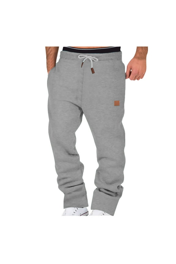 Men's Drawstring Jogger Sweatpants Big and Tall Trackpants Cotton Workout Gym Running Track Sweat Pants with Pockets for Athletic Casual Trousers M-4XL