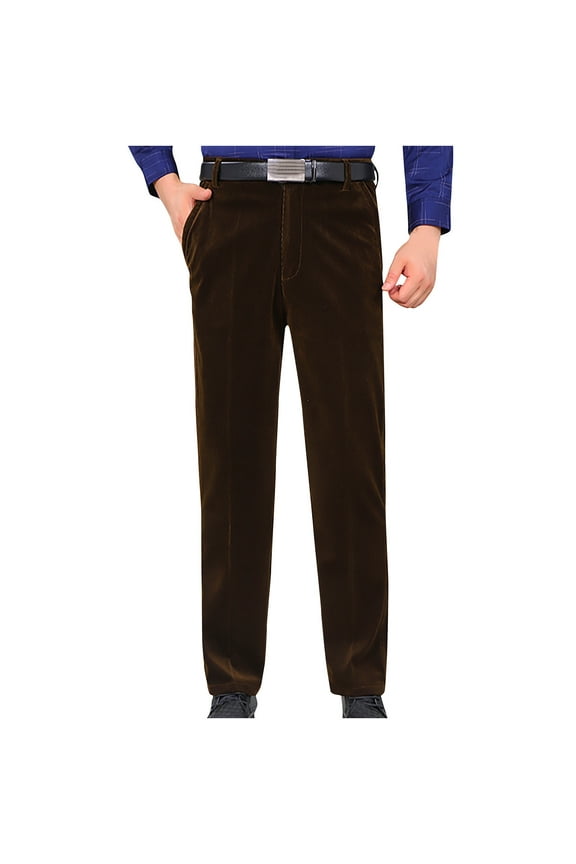 Men's Fashion Casual Solid Color Outdoors Zipper and Button Pocket Casual Pants Sweatpants Khaki,S