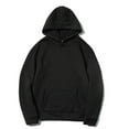 thumbnail image 1 of Htigea Men's Loose Fit Pullover Hoodie Soft Lightweight Hooded Sweatshirt with Pockets for Teen Black,XXXL, 1 of 5