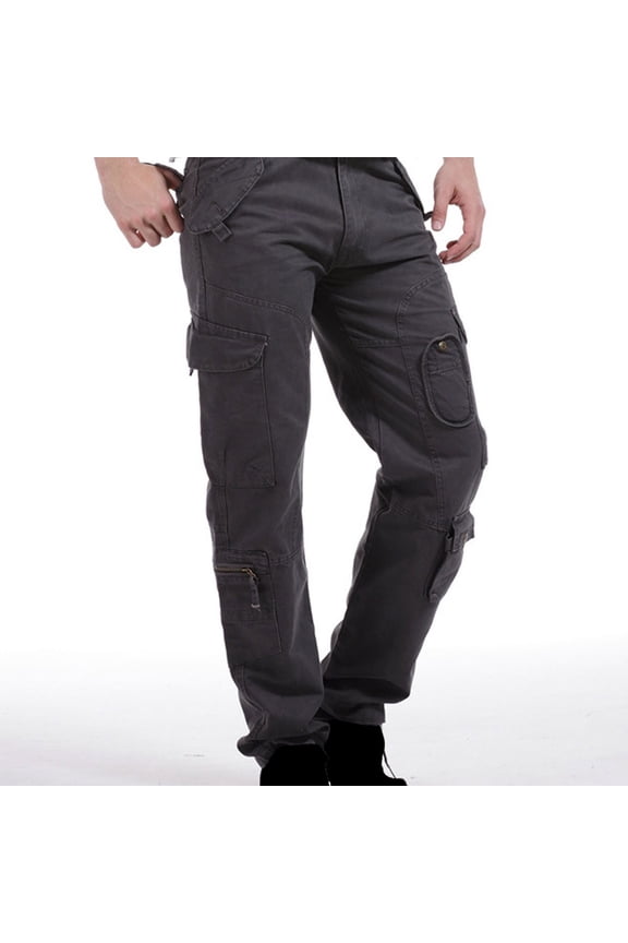 Htigea Men's Slim Fit Cargo Pants Trendy Casual Cotton Hiking Pants Hip Hop Streetwear with Pockets for Streetwear M-3XL