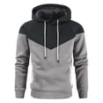 thumbnail image 1 of Htigea Men's Solid Pullover Hoodies Sports Soft Blend Fleece Hooded Sweatshirts with Kangaroo Pocket Black,L, 1 of 3
