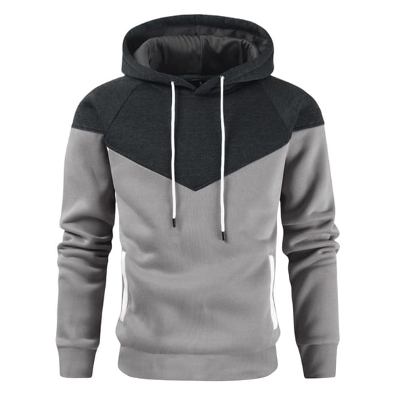 Htigea Men's Solid Pullover Hoodies Sports Soft Blend Fleece Hooded Sweatshirts with Kangaroo Pocket Black,L