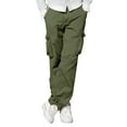 thumbnail image 1 of Htigea Mens Cotton Cargo Pants Baggy Outdoor Lightweight Hiking Work Pants 6 Pocket 2024 Basic Tactical Pants Comfort Fit Hiking Work Pants M-3XL, 1 of 7