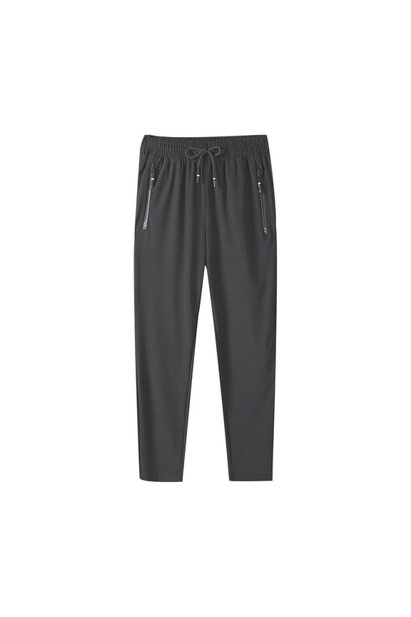 Htigea Mens Pants Casual Daily Outdoor Beach Lightweight Breathable Mens Premium Slim Fit Pants Perfect for Outdoor Adventures, Hiking, Backpacking, Work, and Everyday Wear Gray,L