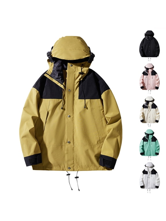 e Outdoor Ventures Women's Softshell Jacket with Hood, Insulated Windbreaker Waterproof Pink S