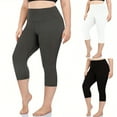 thumbnail image 1 of Htigea Clearance Plus Size Leggings for Women with Pockets-Stretchy X-5Xl Tummy Control High Waist Womens Leggings Workout Yoga Pants Clearance Sale White,5XL, 1 of 5