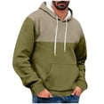 thumbnail image 1 of Htigea Pullover Hoodie Men Blend Fleece Long Sleeve Sweatshirt with Kangaroo Pockets Green,XL, 1 of 2