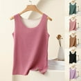 thumbnail image 1 of Htigea Clearance Thin Fleece Tank Tops Women Underwear Tops Sleeveless Undershirt for Women Cotton Camisole Base Layer Fall Savings Purple,2XL, 1 of 6