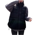 thumbnail image 1 of Htigea Clearance Vest for Women Puffer Lightweight Sleevesless Womens Winter Coats Quilted Vest Zip Up Padded Gilet Fall Outerwear Vests Black,M, 1 of 4