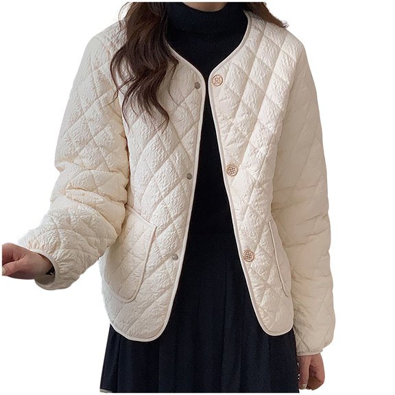 Htigea Clearance Women's Elegant Short Coat Point Collar Single Breasted Slant Pocket Peacoats Outdoor Casual Travel Jackets Clearance Sale White,XXL