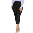 thumbnail image 1 of Htigea Clearance Women's High Waist Pull-On Dress Pants Tummy Control Work Pants for Business Casual Trousers with Pockets Today Sales Black,M, 1 of 1