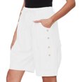 thumbnail image 1 of Htigea Clearance Women's Lightweight Shorts Breathable Summer Shorts Women Travel Athletic Golf with Pockets Today Sales White,M, 1 of 7