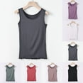 thumbnail image 1 of Htigea Women's Summer Tank Tops V Neck Sleeveless Tops Casual Loose Fit Solid Tanks Basic Cami Shirts Sale Purple,L, 1 of 5