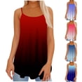 thumbnail image 1 of Htigea Womens Camisole Tank Top Scoop Neck Spaghetti Strap Tops Loose Fit Casual Shirts Summer 2025 Today Sales Pink,3XL, 1 of 5