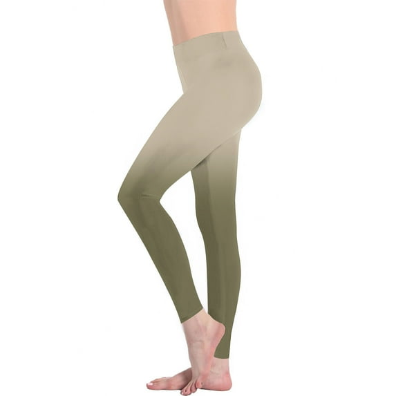 Htigea Clearance Womens High Waisted Seamless Leggings Tummy Control, Workout Yoga Pants Gradient Today Sales Green,M