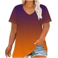 thumbnail image 1 of Htigea Womens Loose Fit Tshirts Short Sleeve Summer Tops Casual Workout Yoga Tunic T Shirts Tops Fall Savings Navy,XL, 1 of 5