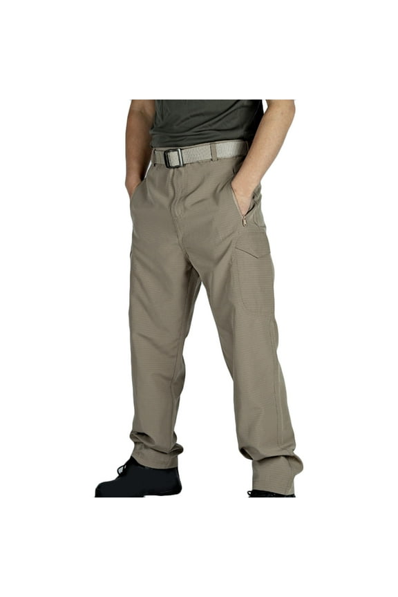 Htigea Work Pants Mens Fashion Solid Multiple Pockets Multi Multifunctional Work Trousers Pants On Sale Khaki,XXL